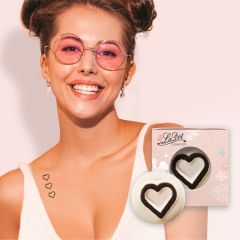 Ladot &ndash; Deluxe Set 7 &ndash; small cat paw &ndash; small heart & rhinestones